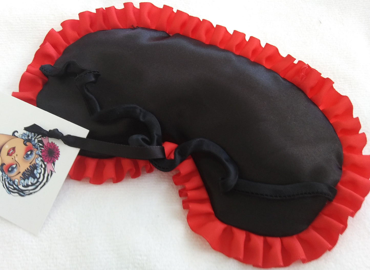 White Lace Trim Sleep Mask