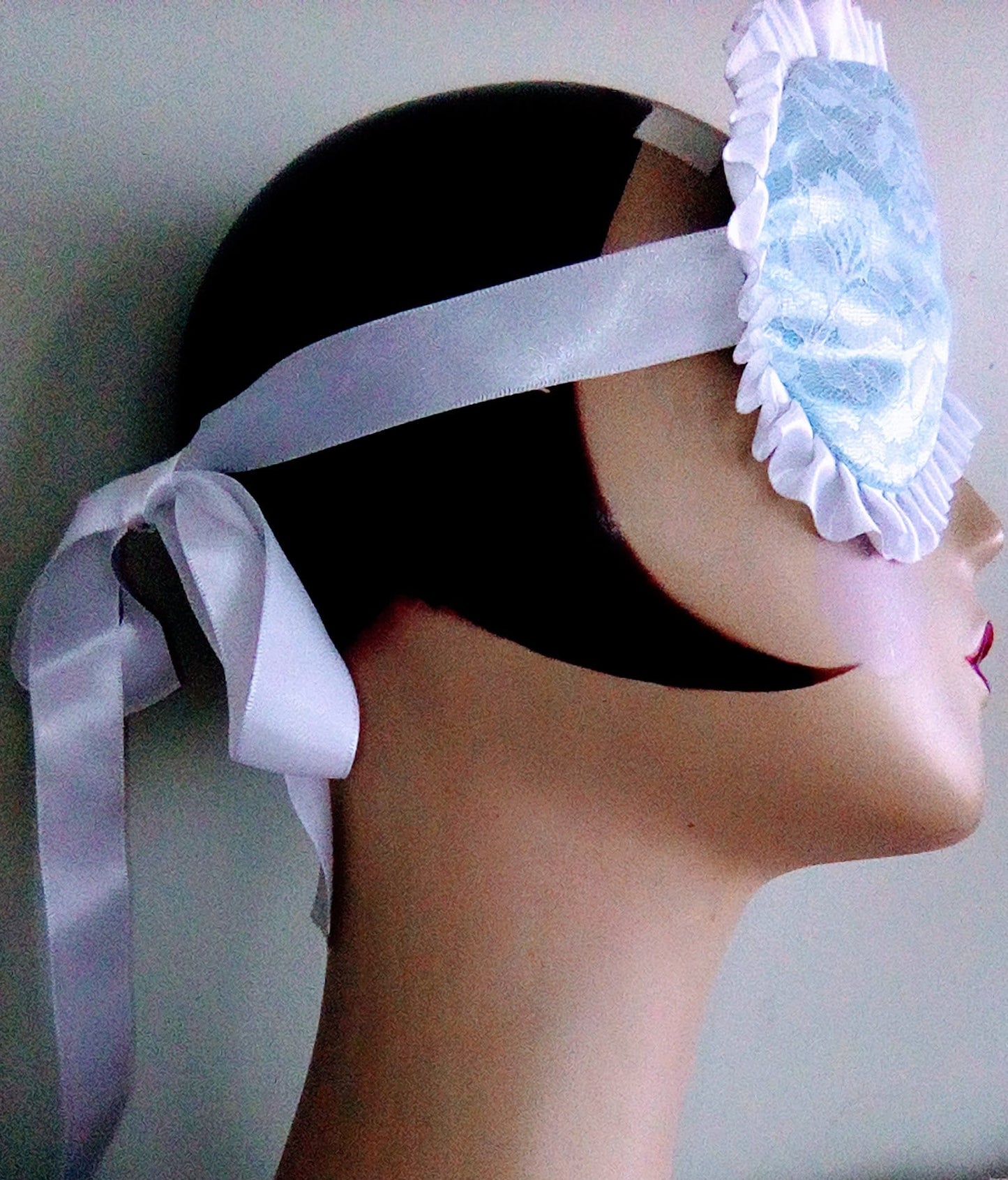 Sleep Mask, Bride, Lace, Blue,