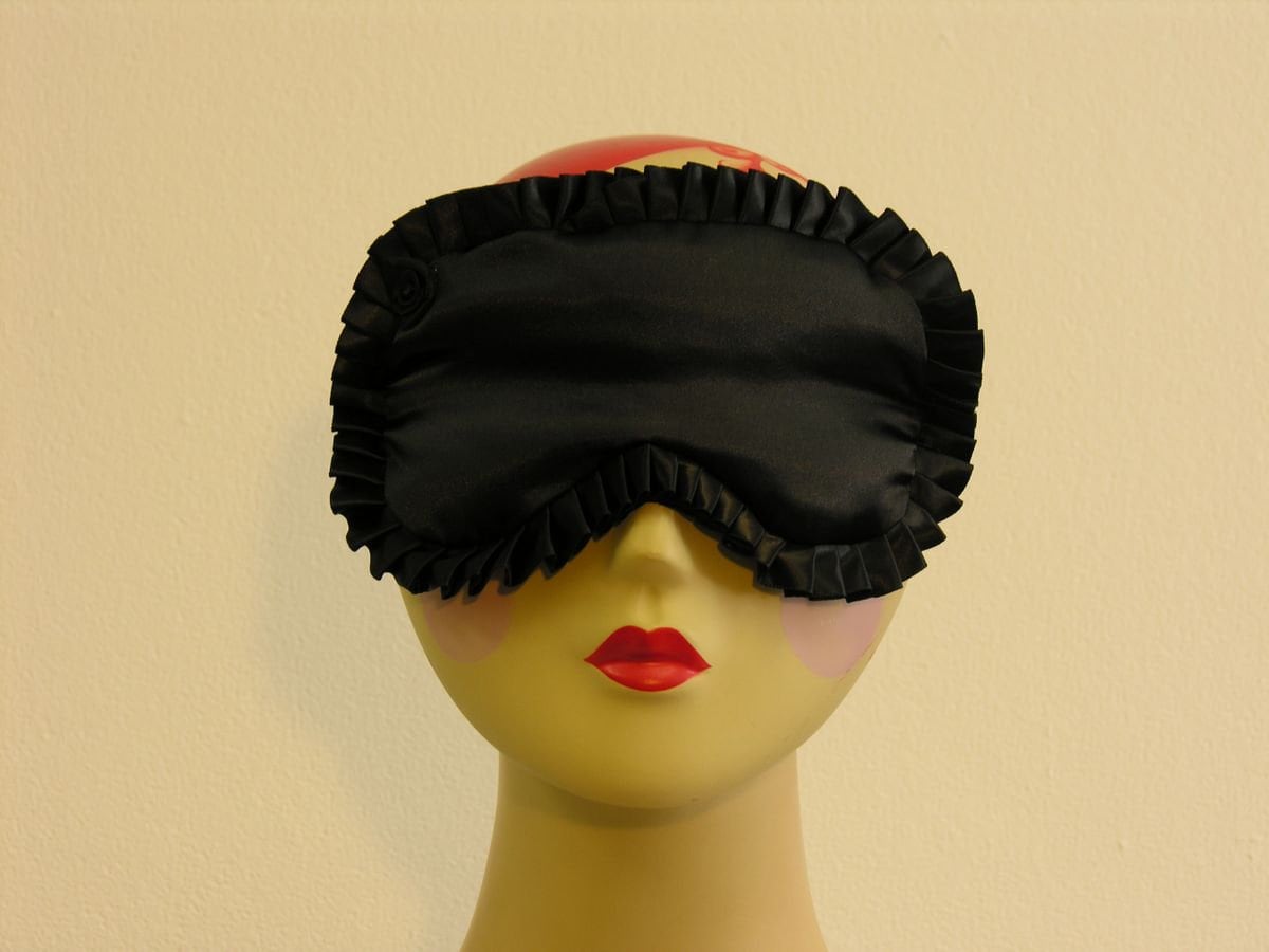 As seen on "Sex and the City" Black Sleep Mask with Ruffle