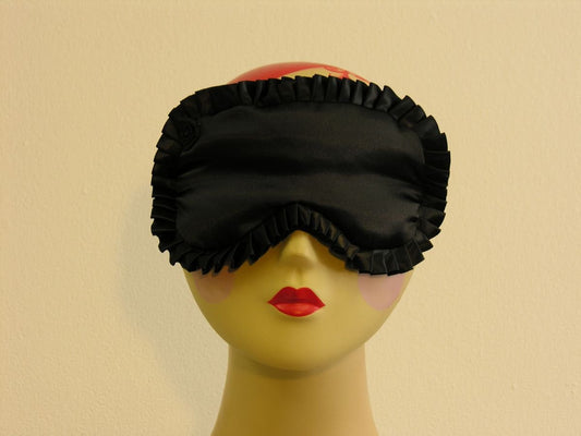 As seen on "Sex and the City" Black Sleep Mask with Ruffle