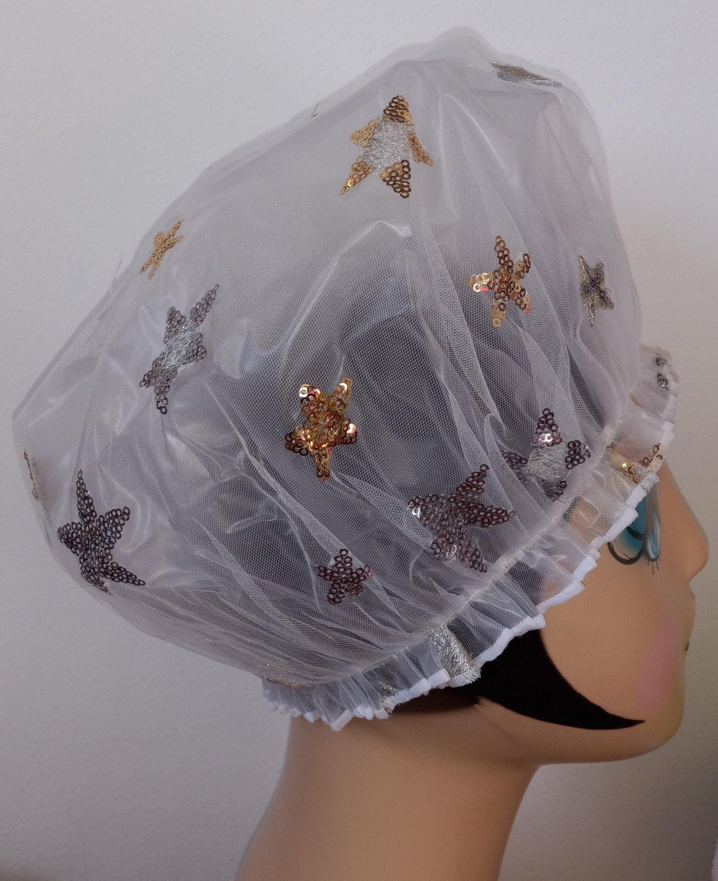 Sequins Stars Shower Caps