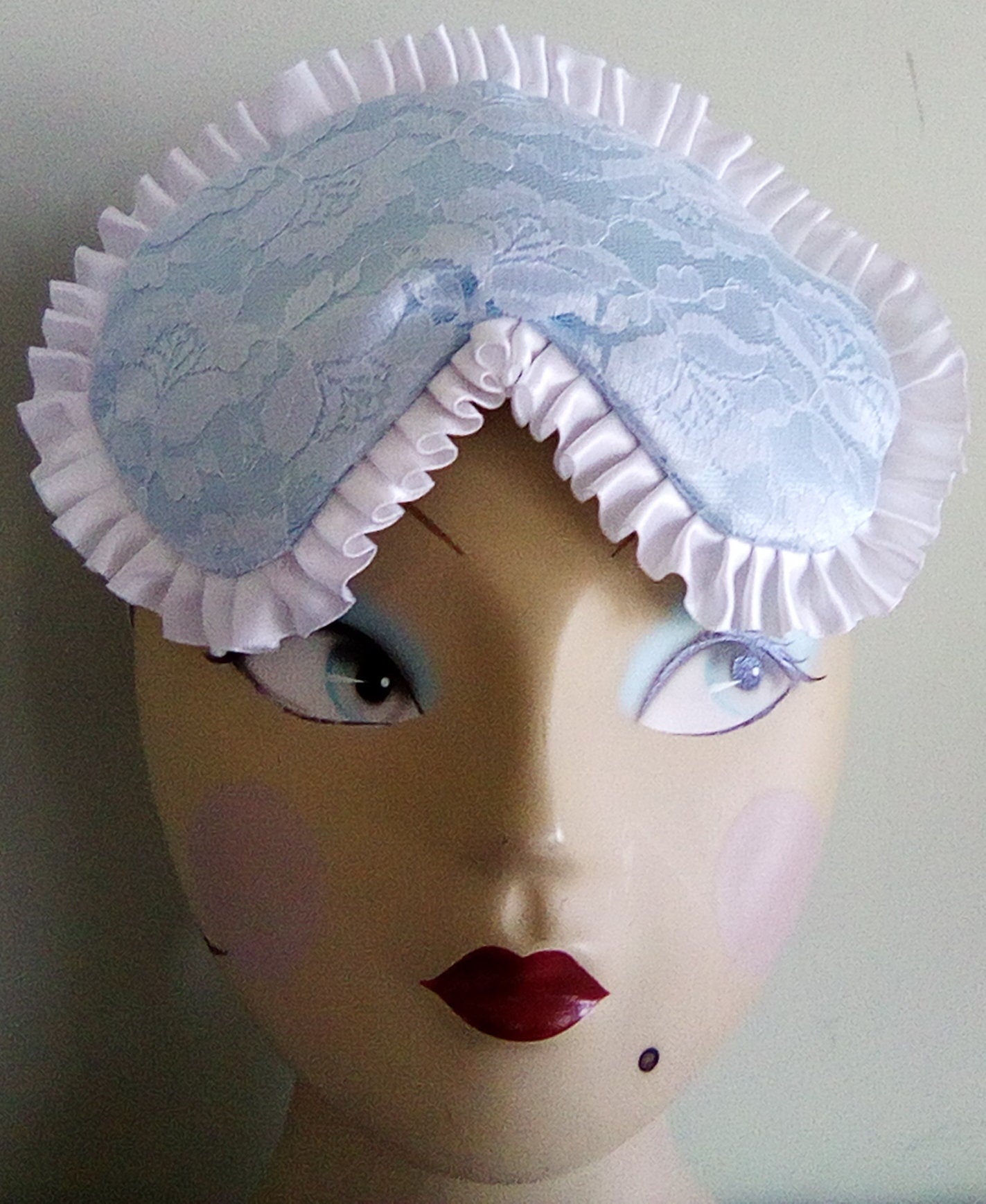 Sleep Mask, Bride, Lace, Blue,