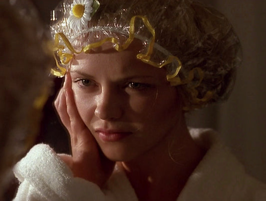 Clear Shower Cap with yellow trim and Daisy